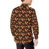 Rooster Print Themed Men's Long Sleeve Shirt