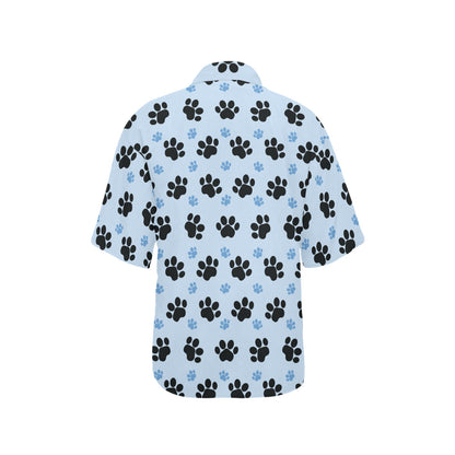 Paw Pattern Print Design A04 Women's Hawaiian Shirt