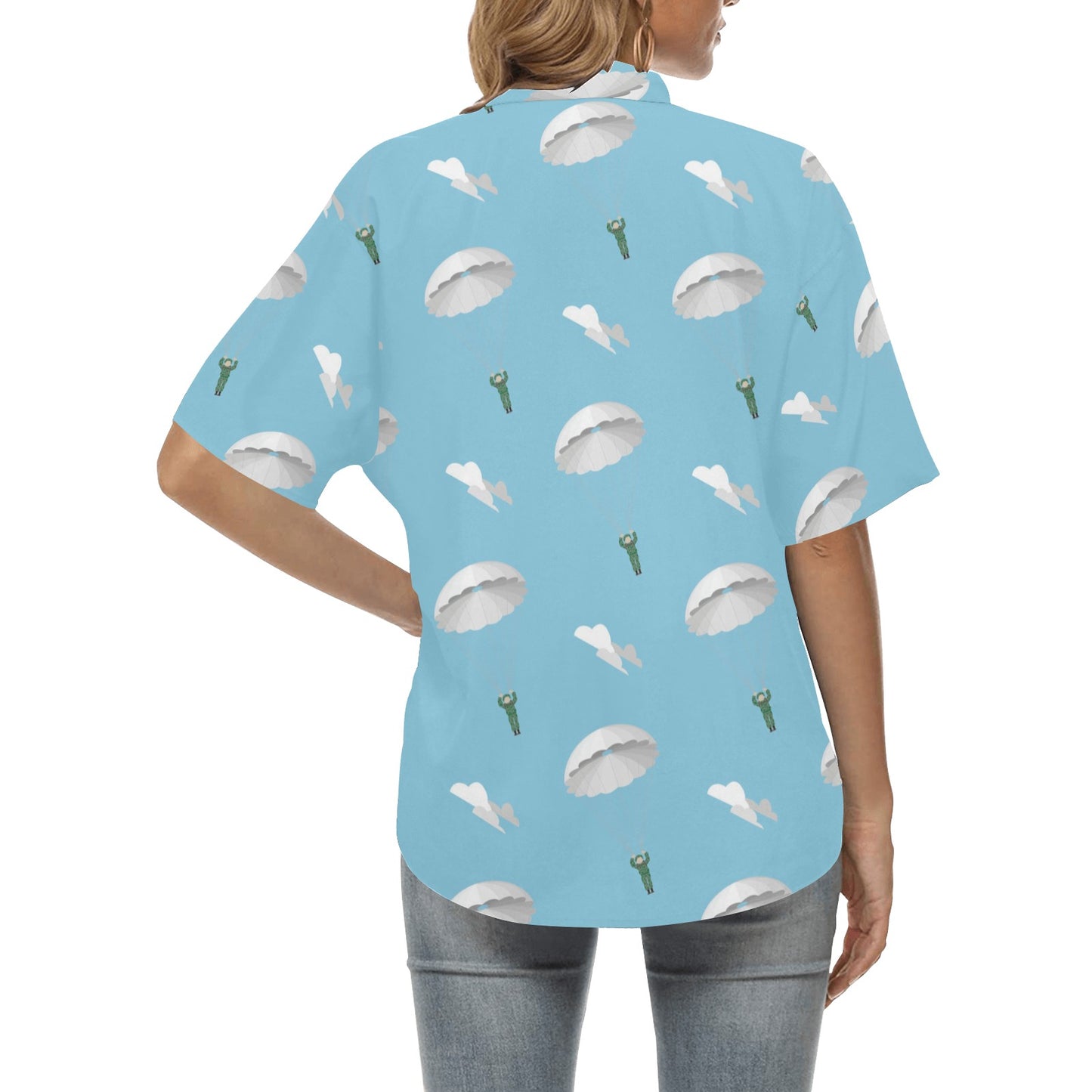 Paratrooper Pattern Print Design A02 Women's Hawaiian Shirt