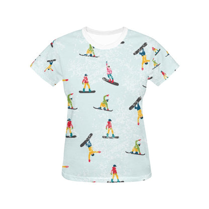 Snowboard Print Design LKS304 Women's  T-shirt