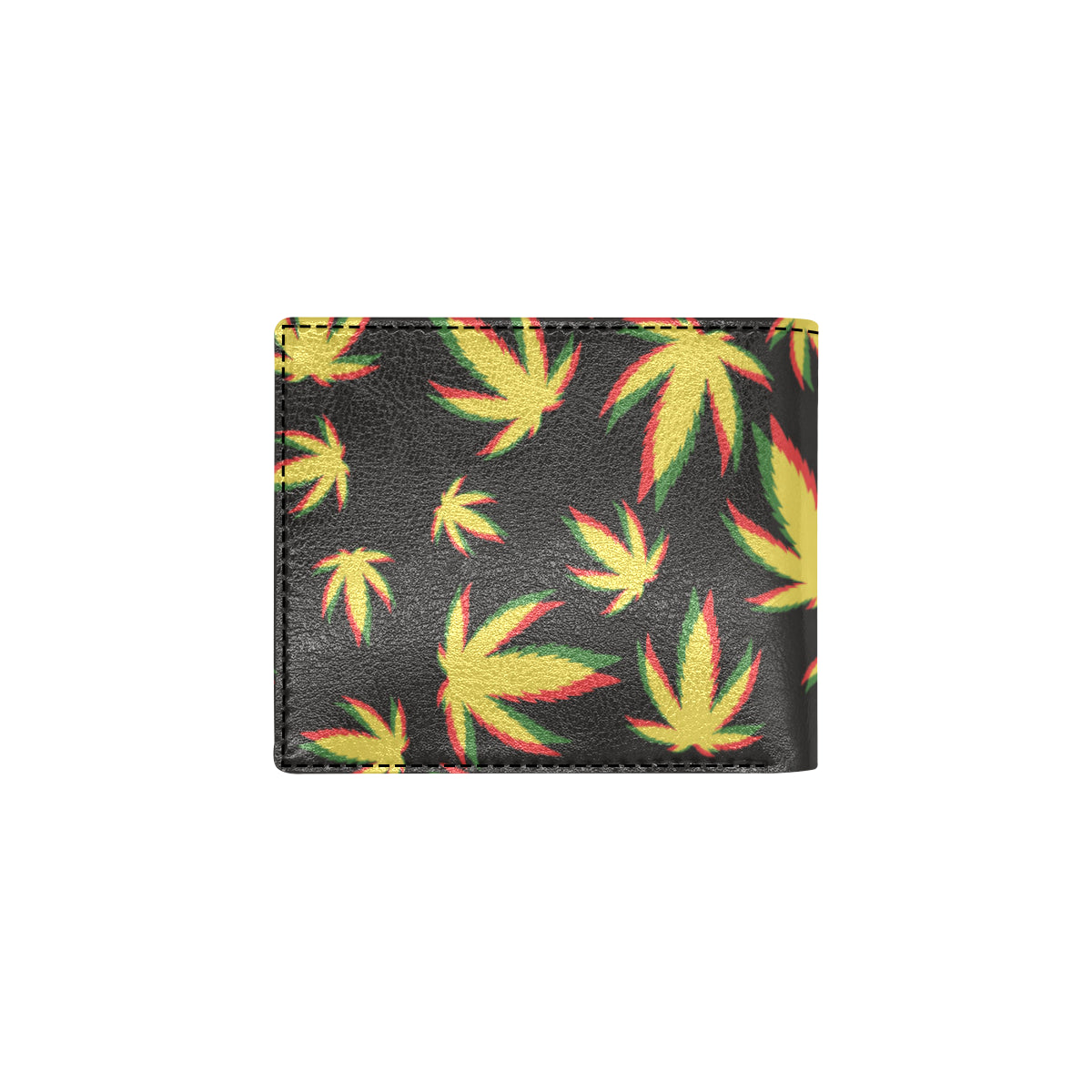 Pot Leaf Pattern Print Design A02 Men's ID Card Wallet