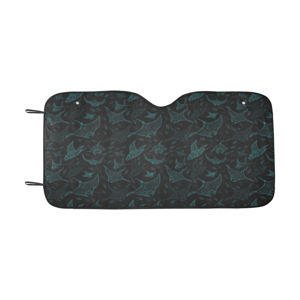Manta Ray Print Design LKS402 Car front Windshield Sun Shade