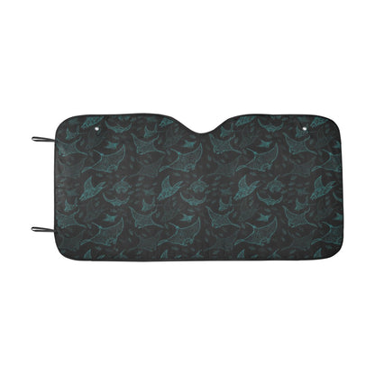Manta Ray Print Design LKS402 Car front Windshield Sun Shade