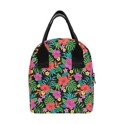 Hibiscus Red Hawaiian Flower Insulated Lunch Bag