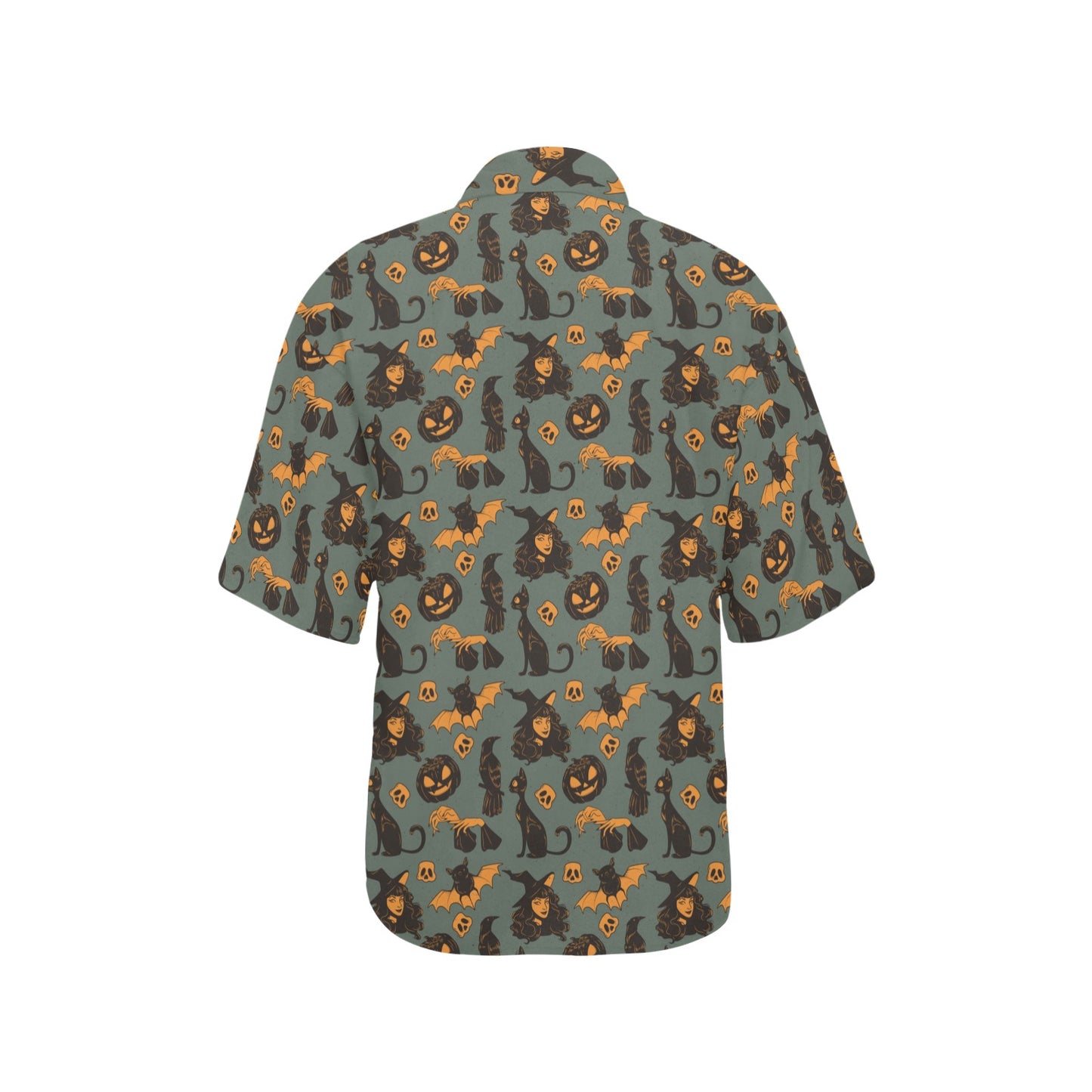 Witch Bat Halloween Print Design LKS305 Women's Hawaiian Shirt