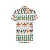 Maracas Mexican Pattern Print Design 01 Men's Short Sleeve Button Up Shirt