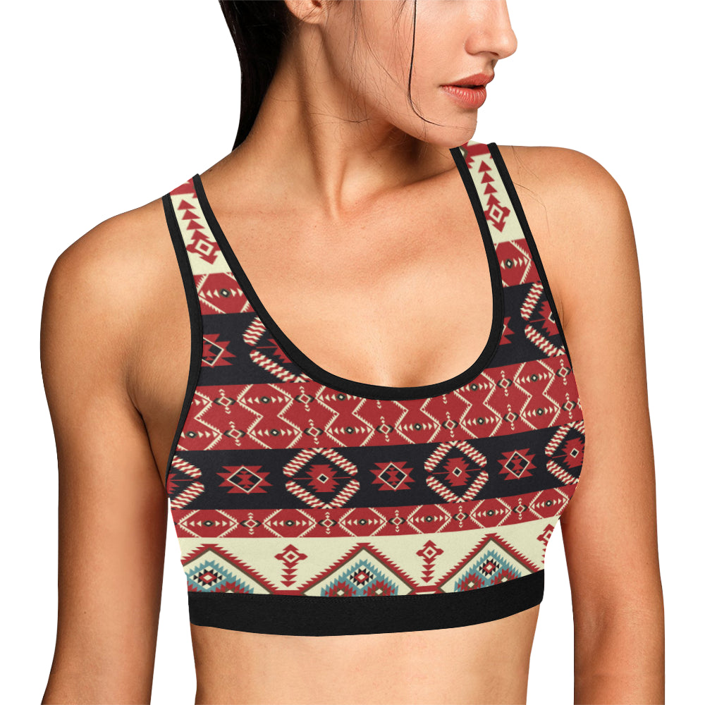 Navajo Pattern Print Design A05 Sports Bra