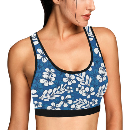 Plumeria Pattern Print Design PM015 Sports Bra