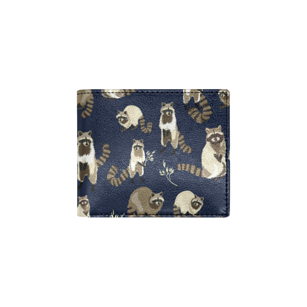 Raccoon Pattern Print Design A06 Men's ID Card Wallet