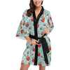 Angel Wings Heart Pattern Print Design 02 Women's Short Kimono