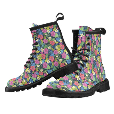 Hibiscus Print Design LKS3010 Women's Boots