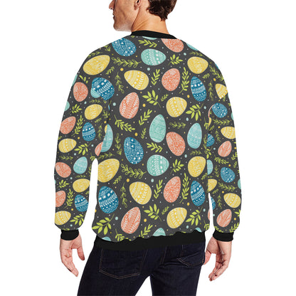 Easter Eggs Pattern Print Design RB01 Men Long Sleeve Sweatshirt