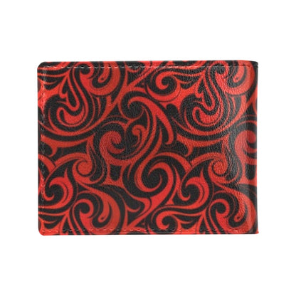 Maori Red Black Themed Design Men's ID Card Wallet