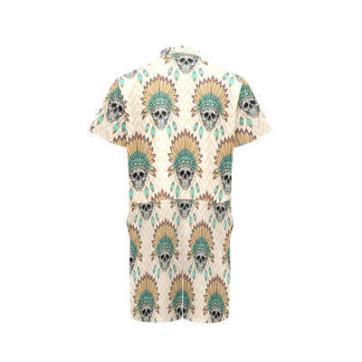 Indian Skull Pattern Men's Romper