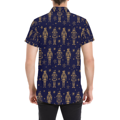 Nutcracker Pattern Print Design A05 Men's Short Sleeve Button Up Shirt