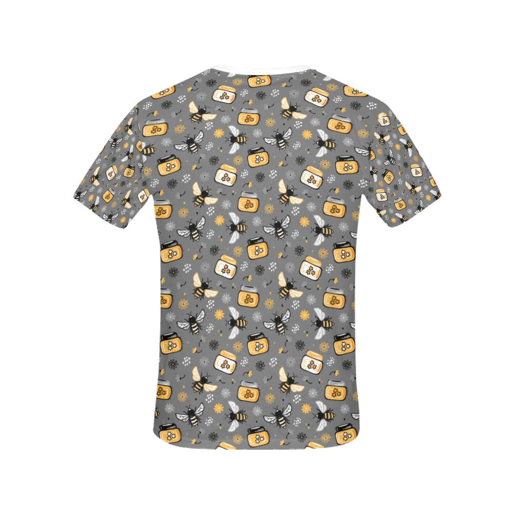 Honey Bee Print Design LKS301 Women's  T-shirt