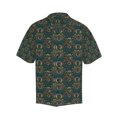 Sun Moon Print Design LKS307 Men's Hawaiian Shirt