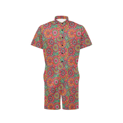 Boho Pattern Print Design 01 Men's Romper