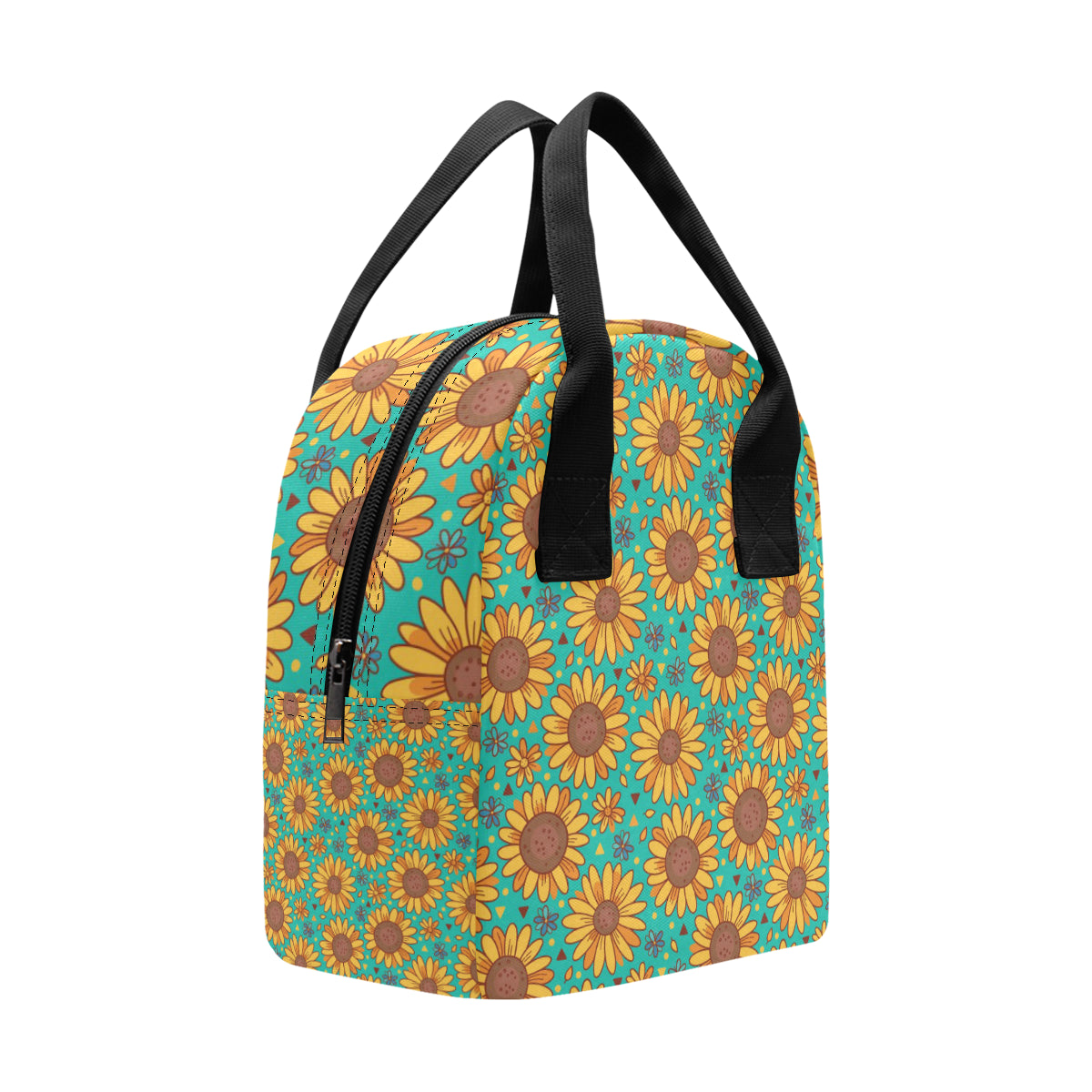Sunflower Pattern Print Design SF013 Insulated Lunch Bag