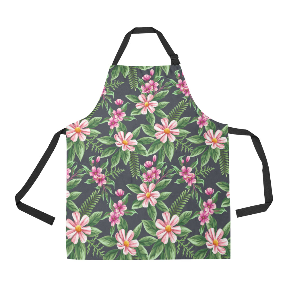 Summer Floral Pattern Print Design SF010 Apron with Pocket