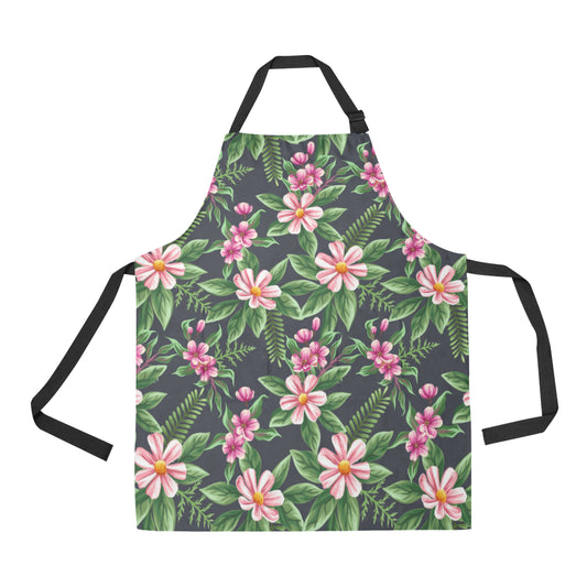 Summer Floral Pattern Print Design SF010 Apron with Pocket