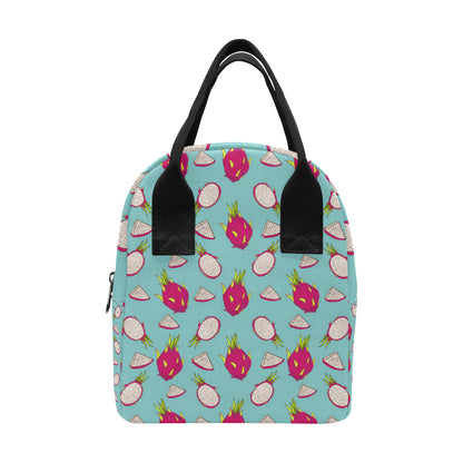 Dragonfruit Pattern Print Design DF01 Insulated Lunch Bag
