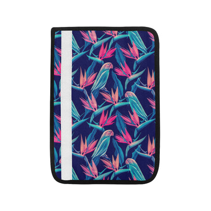Tropical Flower Pattern Print Design TF024 Car Seat Belt Cover