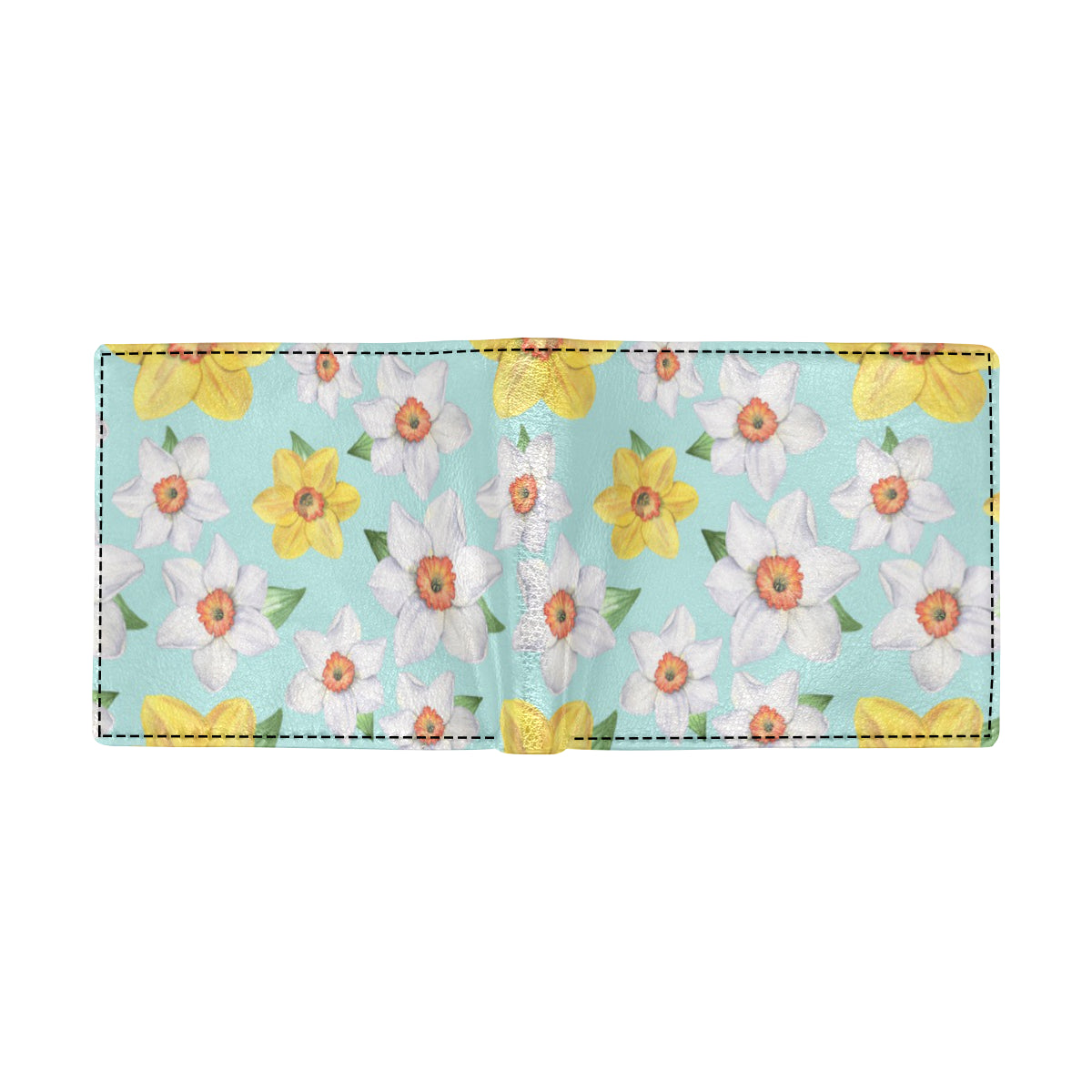 Daffodils Pattern Print Design DF07 Men's ID Card Wallet