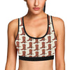 Cowboy Pattern Print Design 06 Sports Bra