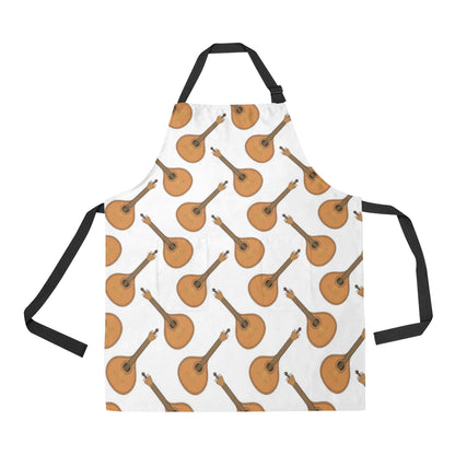 Mandolin Pattern Print Design 01 Apron with Pocket