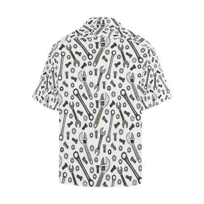 Mechanic Pattern Print Design 03 Men's Hawaiian Shirt