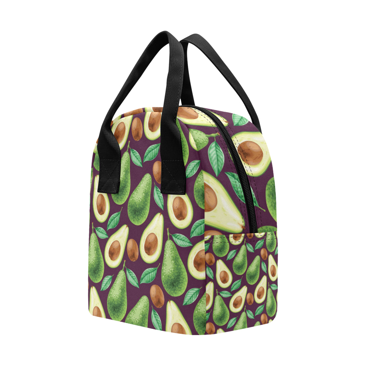 Avocado Pattern Print Design AC08 Insulated Lunch Bag