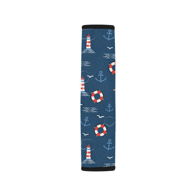 Nautical Pattern Print Design A06 Car Seat Belt Cover