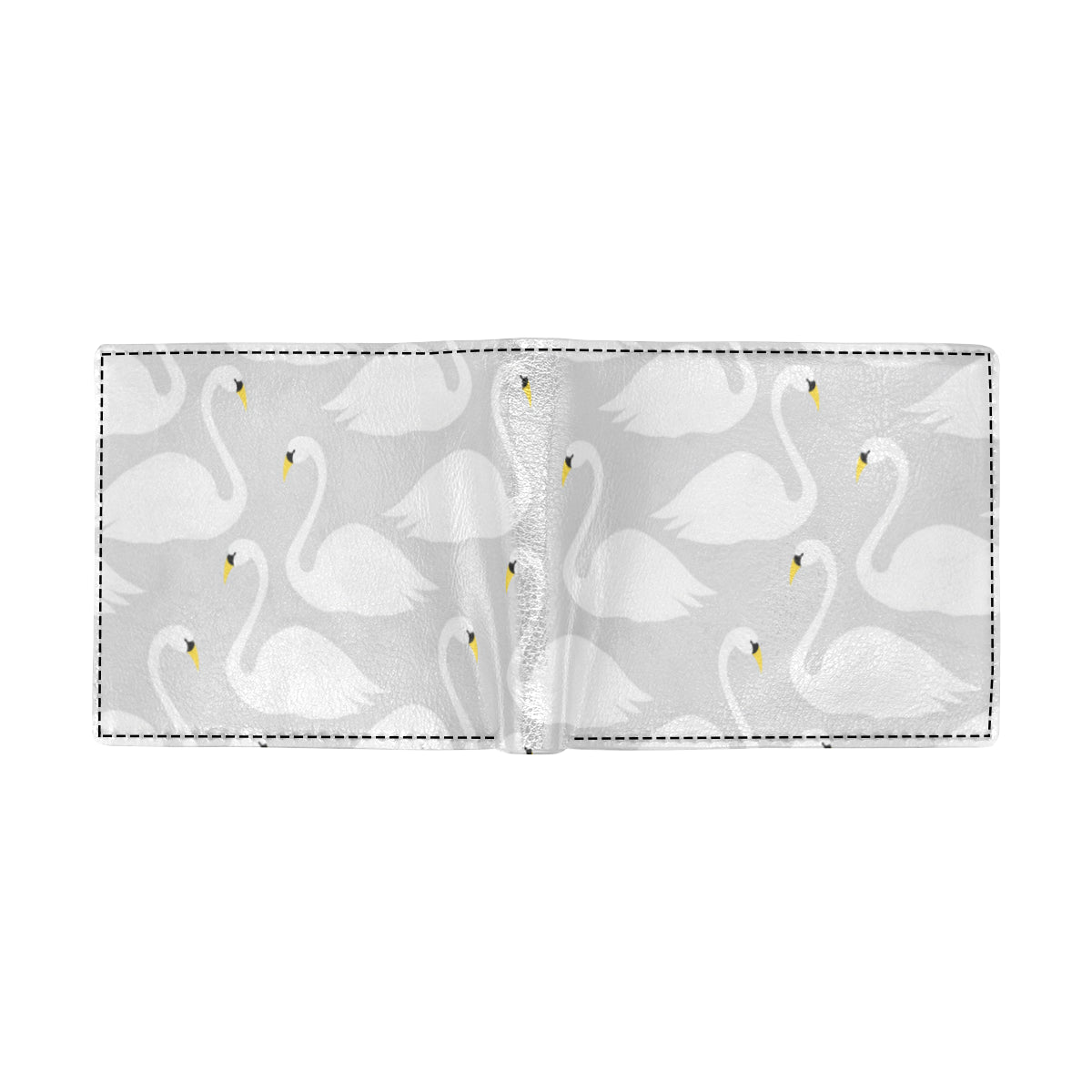 Swan Pattern Print Design 02 Men's ID Card Wallet