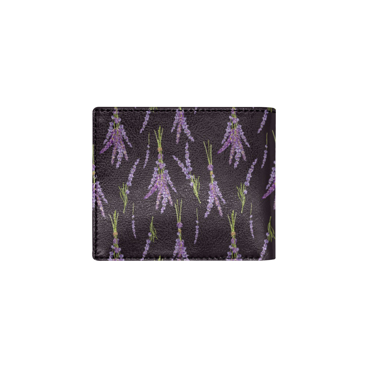 Lavender Pattern Print Design LV05 Men's ID Card Wallet