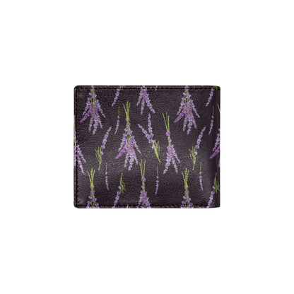 Lavender Pattern Print Design LV05 Men's ID Card Wallet