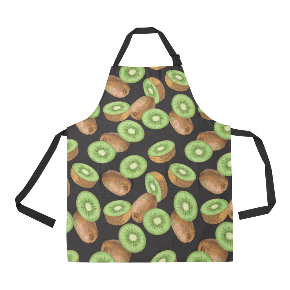 Kiwi Pattern Print Design KW03 Apron with Pocket