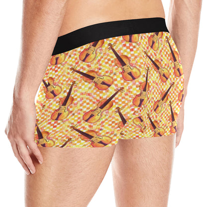 Violin Pattern Print Design 03 Men's Boxer Briefs