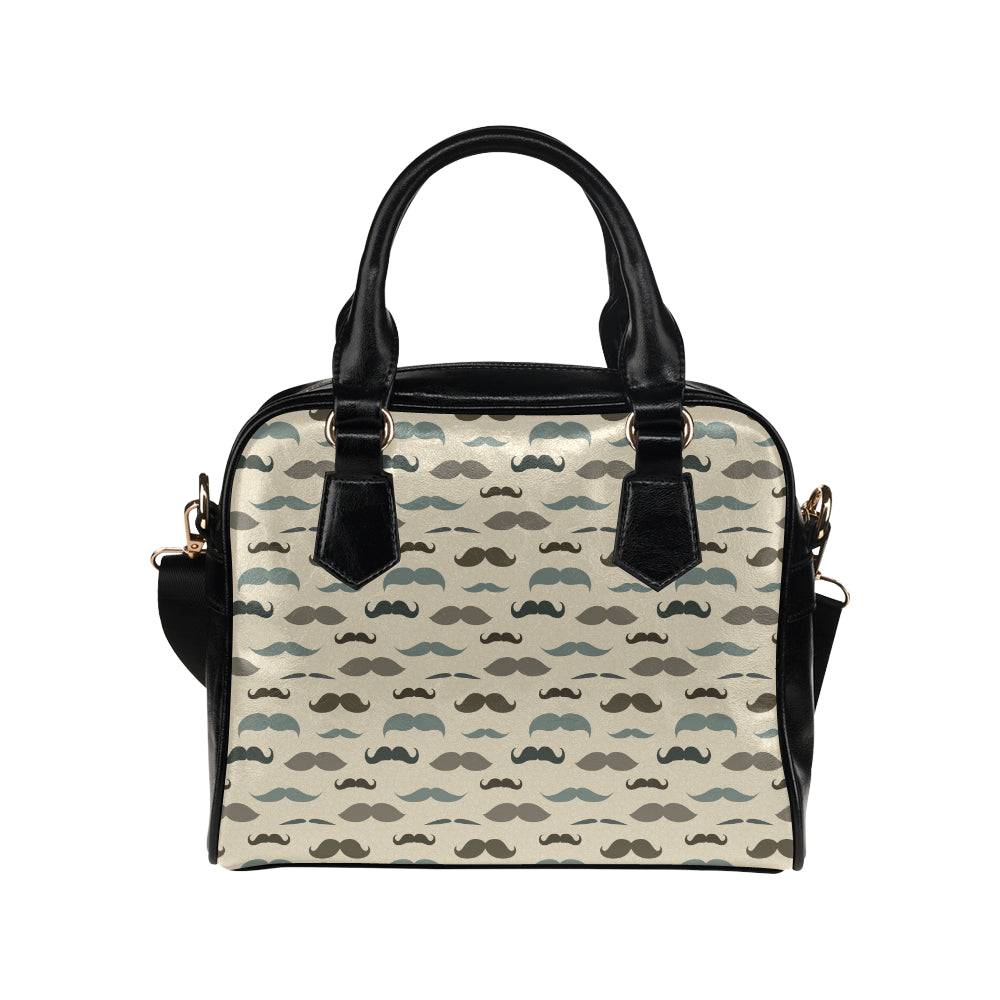 Mustache Pattern Print Design A01 Shoulder Handbag