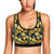 Elegant Yellow Tulip Print Sports Bra