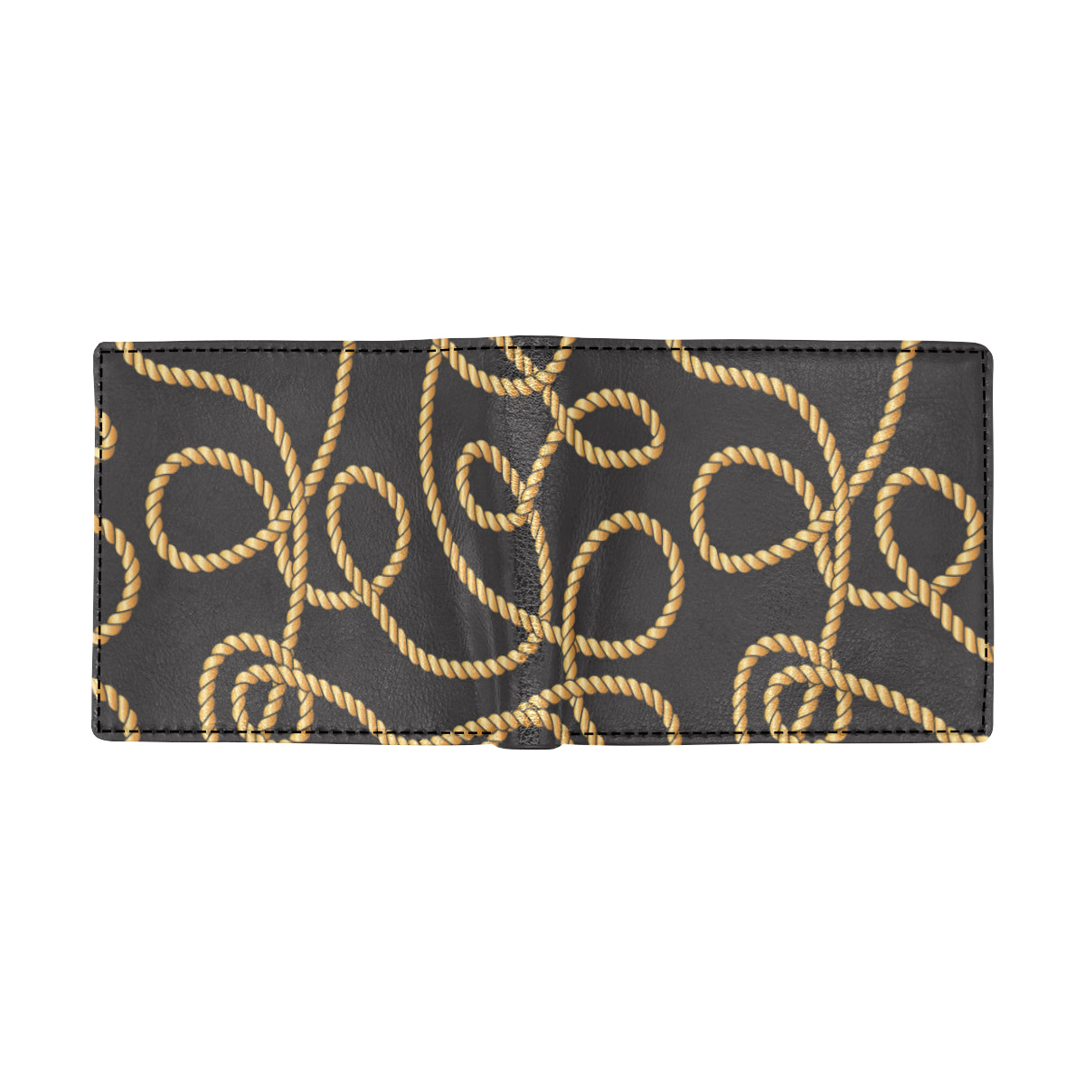 Rope Pattern Print Design A04 Men's ID Card Wallet