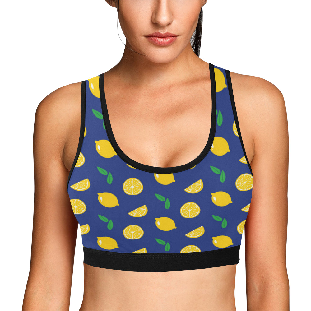 Citrus  Pattern Print Design 02 Sports Bra