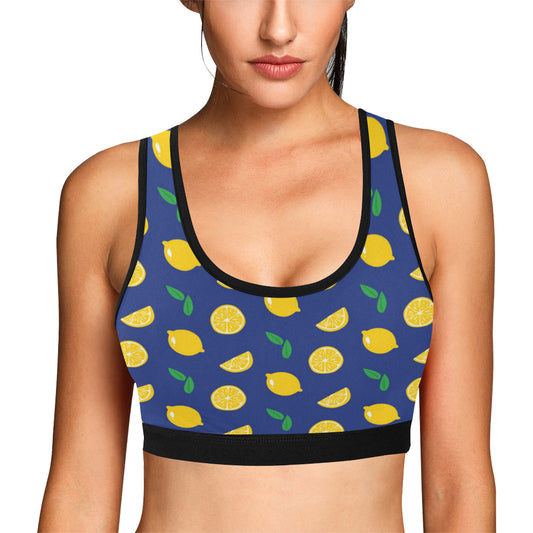 Citrus  Pattern Print Design 02 Sports Bra
