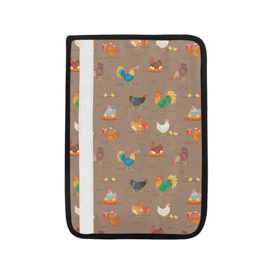 Chicken Happy Print Pattern Car Seat Belt Cover