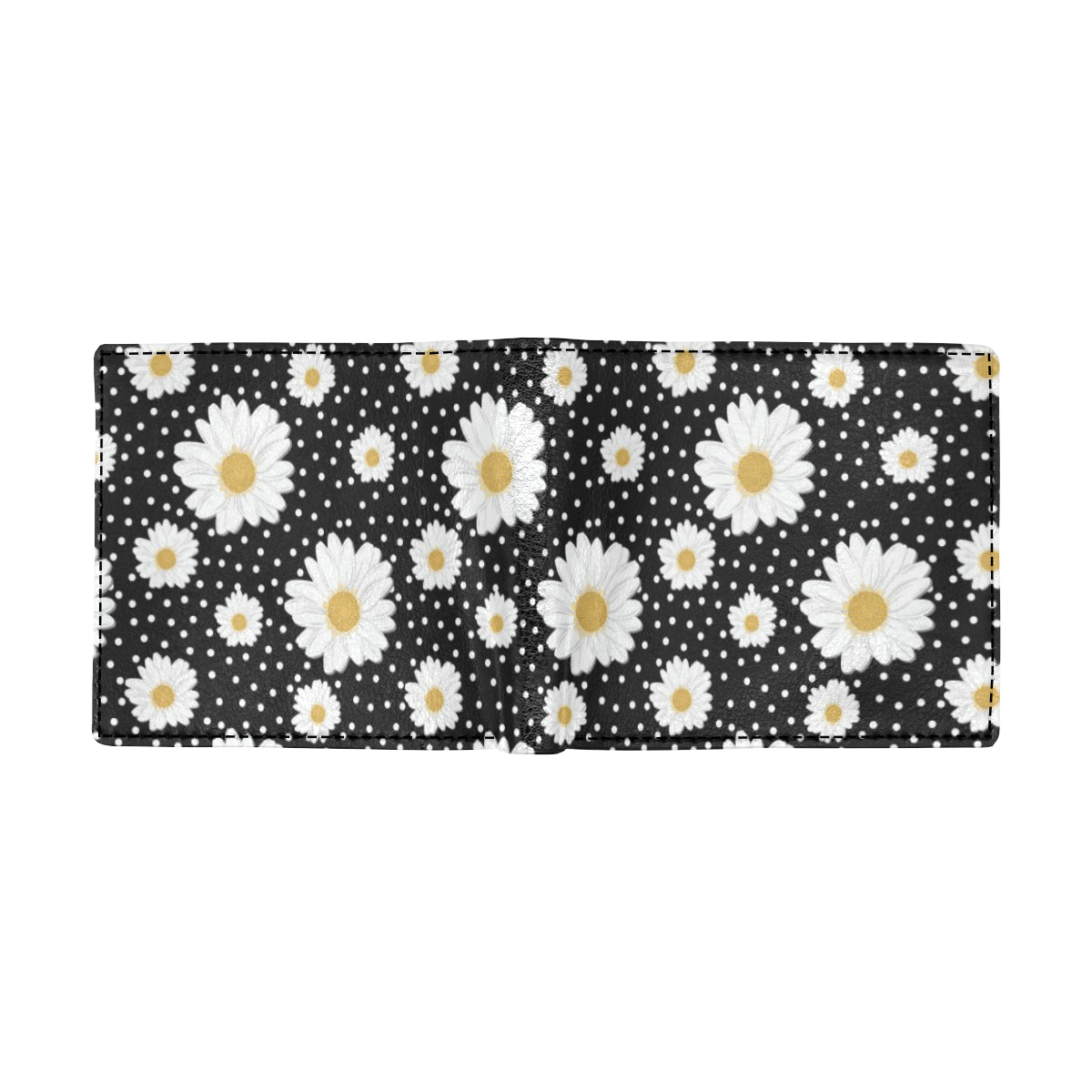 Daisy Pattern Print Design DS02 Men's ID Card Wallet