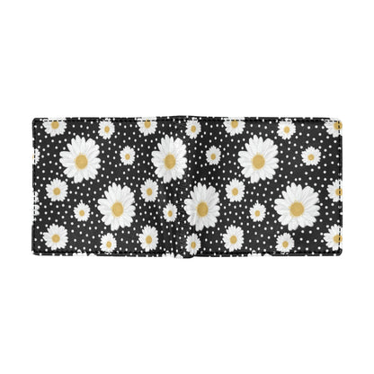 Daisy Pattern Print Design DS02 Men's ID Card Wallet