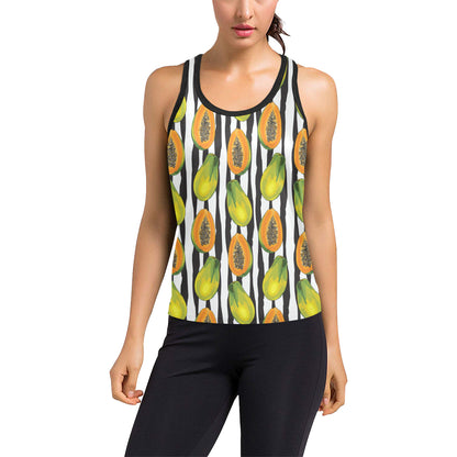 Papaya Pattern Print Design PP01 Women's Racerback Tank Top