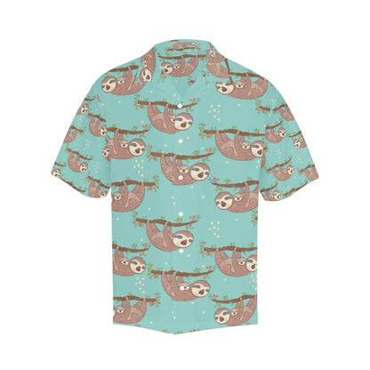 Sloth Print Design LKS302 Men's Hawaiian Shirt