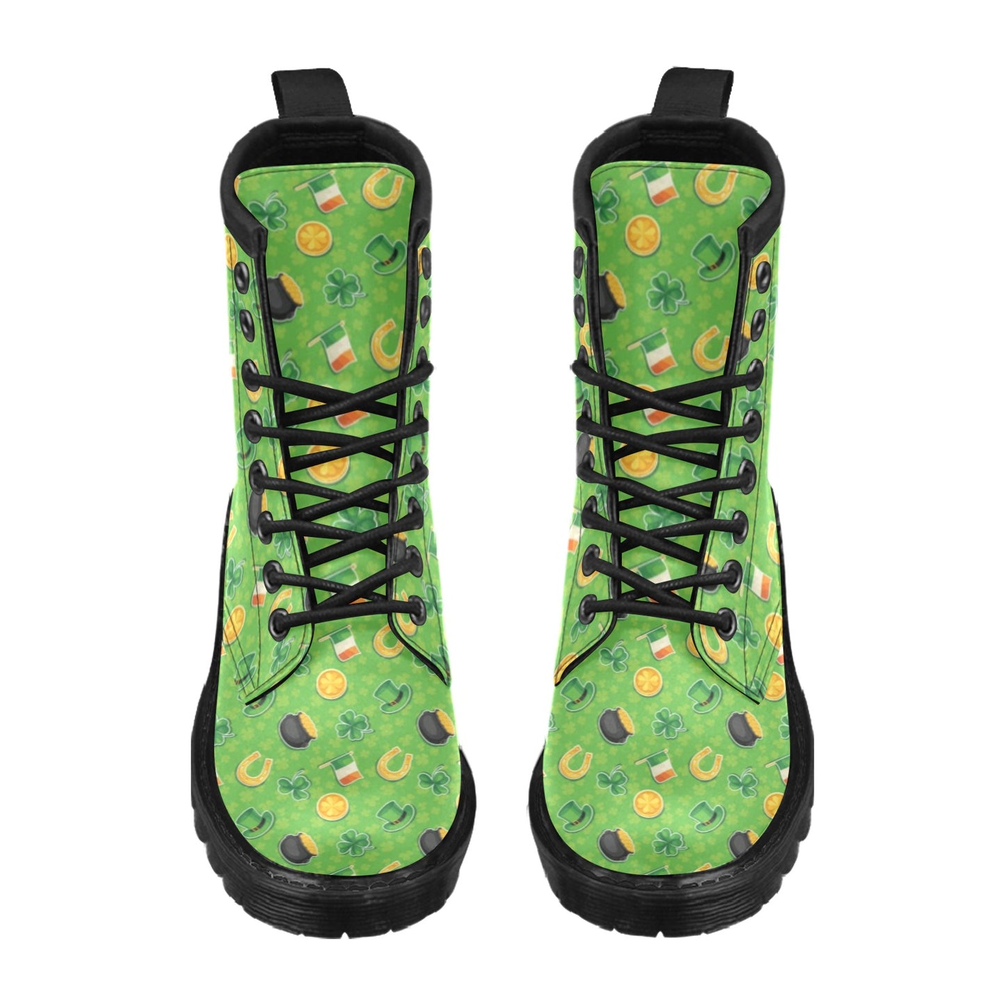 Shamrock Saint Patrick's Day Print Design LKS302 Women's Boots