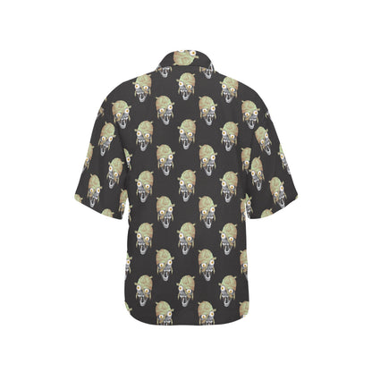 Mummy Print Design LKS304 Women's Hawaiian Shirt